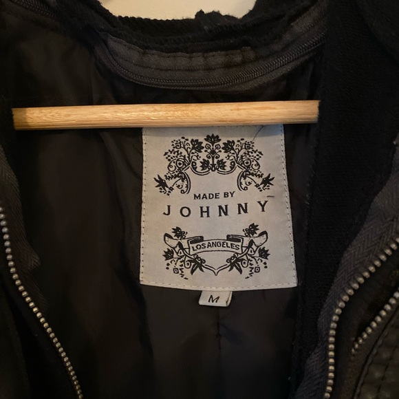 Women’s Black Fitted Leather Jacket with Hood NWOT - Picture 7 of 8